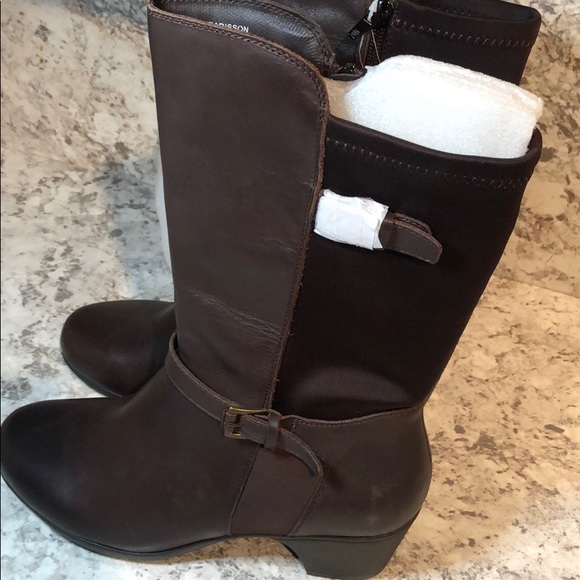 NWT Pure Sole Radisson Brown Leather Heeled Boot - Picture 9 of 12